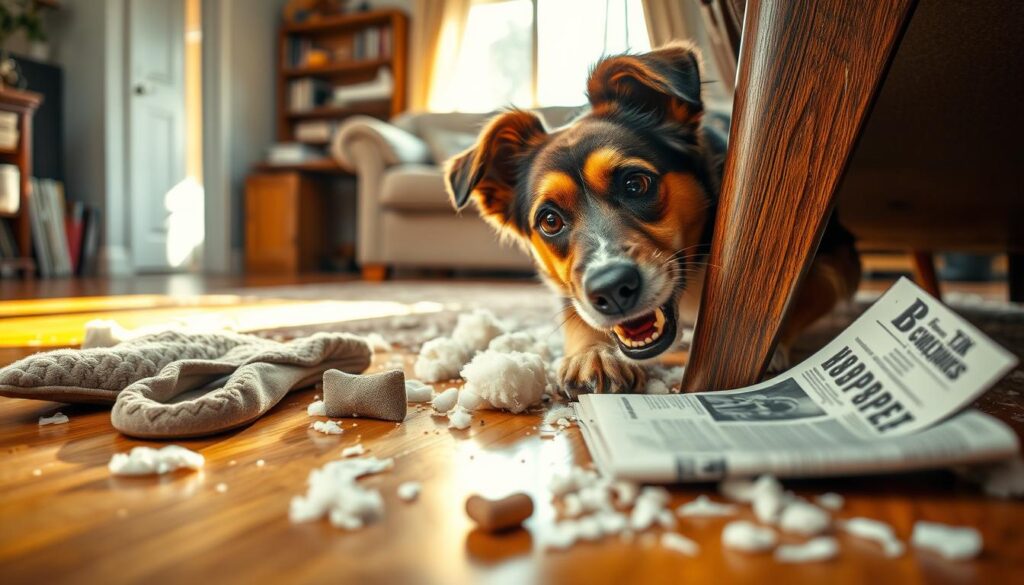 comportamento canino destrutivo