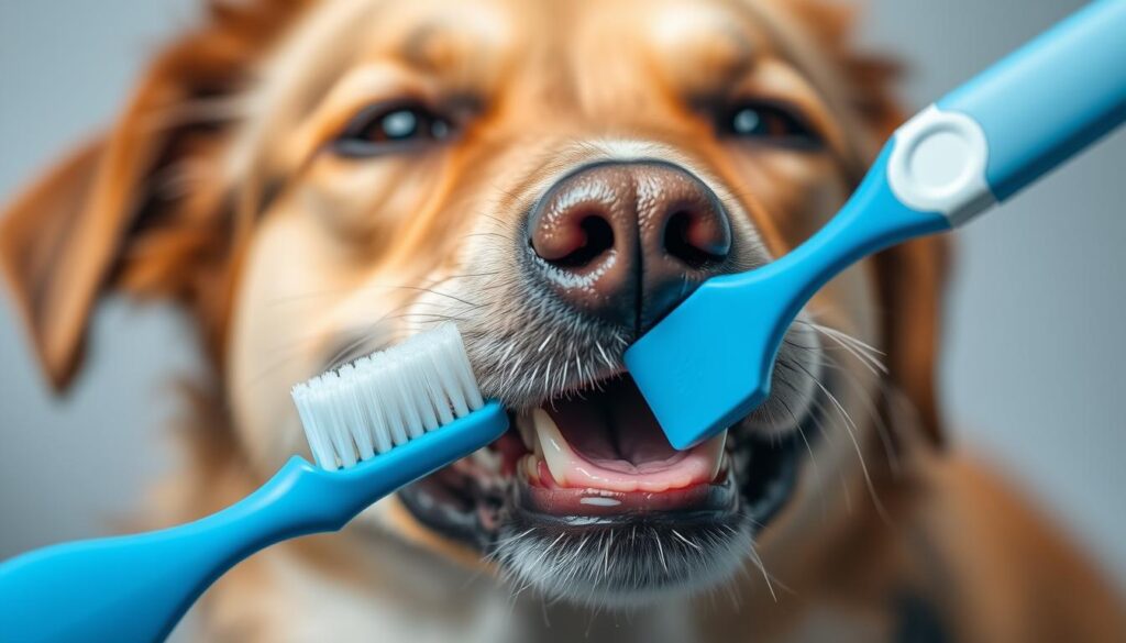 escovação dental em cães