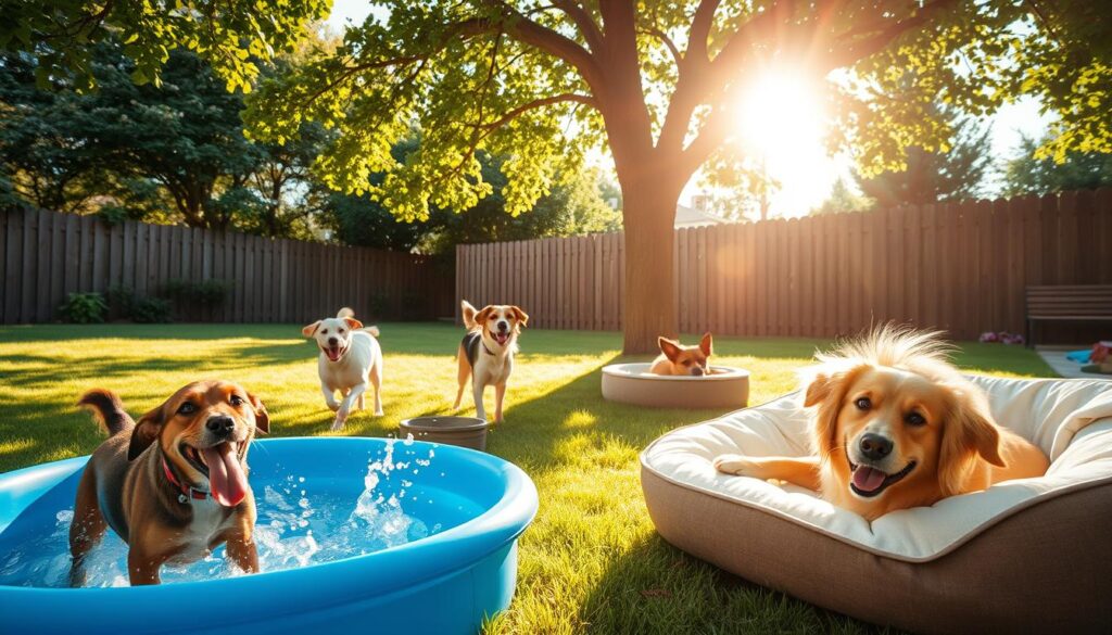 métodos para refrescar cães no calor