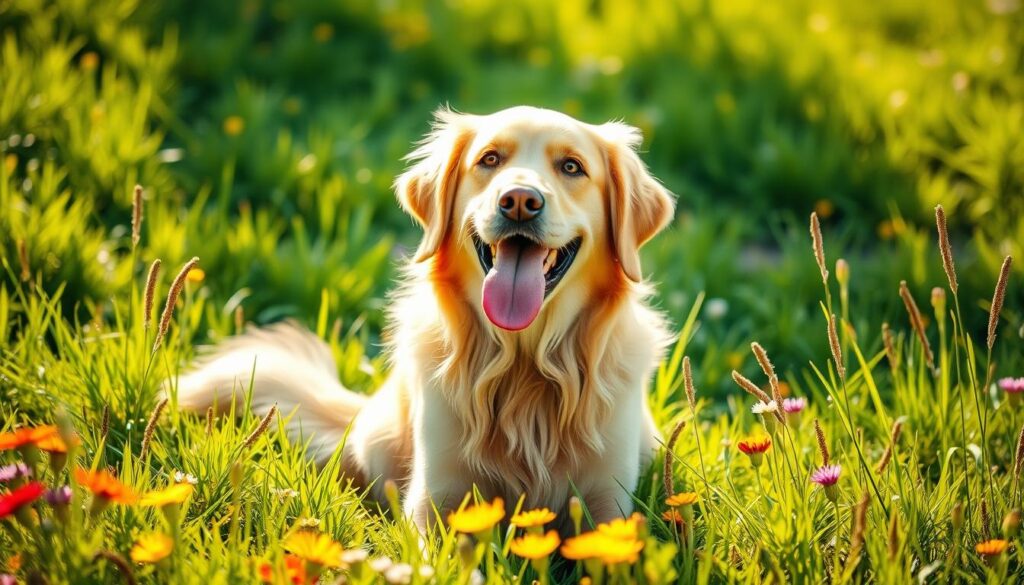 sinais físicos cachorro feliz