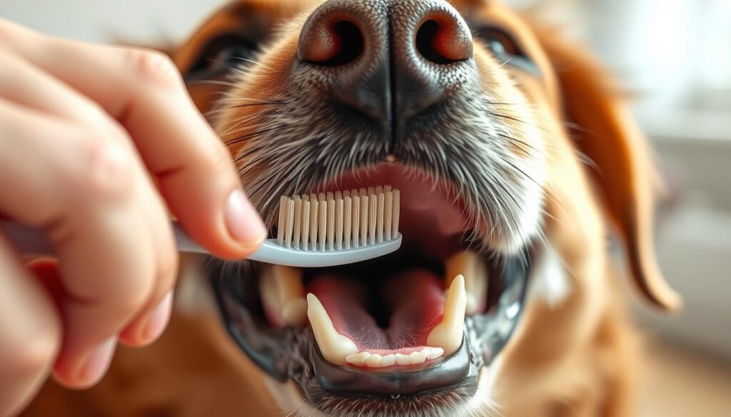 técnica de escovação canina