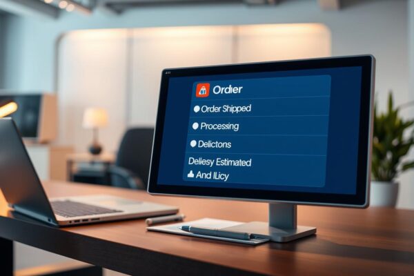 AI order status messages