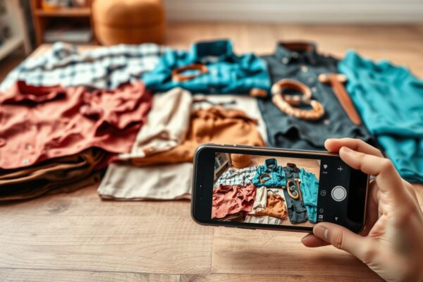 photograph clothes with phone